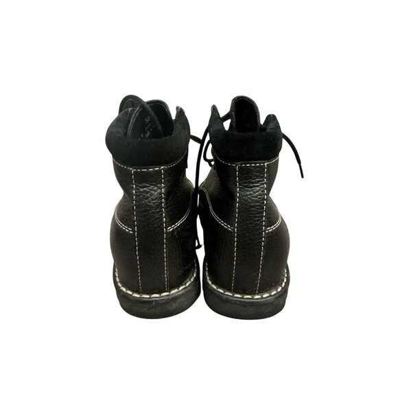 Vintage Cole Haan Country Womens Boots Black Leather  Round Toe Lace Up Size 5 - Picture 4 of 8